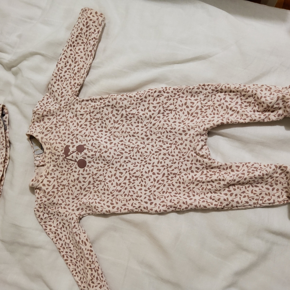 Baby Onesie with Leaf Print